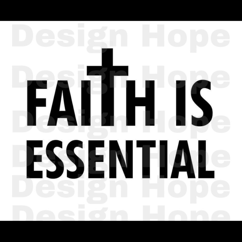 Faith is essential decal 4”